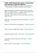 CSES 1020 David Han Exam 1 Questions and Answers &lpar;Solved Papers&rpar;