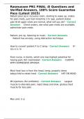 Rasmussen PN1 FINAL D Questions and Verified Answers&comma; 100- Score Guarantee Pass &lpar;Latest 2025&rpar;&period;
