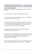 Quantitative Reasoning Final Exam &sol; Accurate Expert Verified Actual Questions & Answers for Guaranteed Pass &vert; Newest Update&comma;