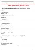 Certified Credentials Exam &ndash; Assemblies of God Practice Questions and Revised Answers &ndash; Latest Update 2025&sol;2026