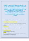 NUR166 EXAM 3 HONDROS 2025&sol;2026 &sol;NUR 166  EXAM 3 CONCEPTS OF FAMILY CENTERED  NURSING FOR THR PRACTICAL NURSING  WITH ACTUAL CORRECT QUESTIONS AND  VERIFIED DETAILED ANSWERS  &vert;FREQUENTLY TESTED QUESTIONS AND  SOLUTIONS &vert;ALREADY GRADED  A&plus;&vert;NEWEST&vert;GUARANTEE