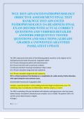 WGU D115 ADVANCED PATHOPHYSIOLOGY  OBJECTIVE ASSESSEMENT FINAL TEST  BANK&sol;WGU D115 ADVANCED  PATHOPHYSIOLOGY OA READINESS FINAL  EXAM 2025&sol;2026 WITH ACTUAL CORRECT  QUESTIONS AND VERIFIED DETAILED  ANSWERS &vert;FREQUENTLY TESTED  QUESTIONS AND SOLUTIONS &vert;ALRE