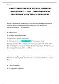 CAPSTONE ATI NCLEX MEDICAL SURGICAL ASSESSMENT 1 2025 &vert; COMPREHENSIVE QUESTIONS WITH VERIFIED ANSWERS