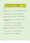 MA 300 EXAM &num;1 UPDATED  ACTUAL  Exam Questions and CORRECT  Answers