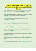MA 300 week 3 study guide UPDATED   ACTUAL   Exam Questions and CORRECT   Answers