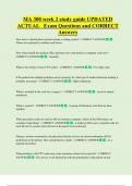 MA 300   Bundled Exam Questions WITH  CORRECT Answers
