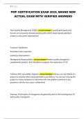 PMP CERTIFICATION EXAM 2025&semi; BRAND NEW ACTUAL EXAM WITH VERIFIED ANSWERS
