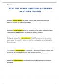 AT&T TKT II EXAM QUESTIONS & VERIFIED SOLUTIONS 2025&sol;2026