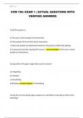 COM 100&colon; EXAM 1 &vert; ACTUAL QUESTIONS WITH VERIFIED ANSWERS