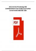 D311&colon; Microbiology WGU OA &lpar;2025&rpar; comprehensive questions and verified answers &lpar; detailed & elaborated&rpar; ACTUAL EXAM 2025 TEST&excl;&excl;