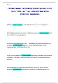 OPERATIONAL SECURITY &lpar;OPSEC&rpar; &lpar;JKO POST TEST 2025 &vert; ACTUAL QUESTIONS WITH VERIFIED ANSWERS