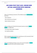 JKO SERE POST-TEST 2025 &vert; BRAND NEW ACTUAL QUESTIONS WITH VERIFIED ANSWERS