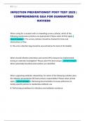 INFECTION PREVENTIONIST POST TEST 2025 &vert; COMPREHENSIVE Q&A FOR GUARANTEED SUCCESS