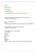 food protection manager certification exam questions with correct answers&period;