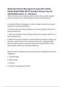 Relativity Review Management Specialist &lpar;2025&rpar; EXAM QUESTIONS WITH Detailed Answer Key For &lpar;2025&vert;2026&rpar; Exam&comma; A&plus; Solutions