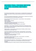 HOUSING FINAL&comma; HOUSING MIDTERM 2 REVIEW&comma; HOUSING MIDTERM 1 EXAM QUESTIONS AND ANSWERS