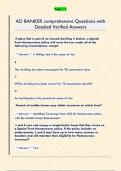AD BANKER comprehensive Questions with  Detailed Verified Answers