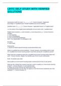 LIHTC SELF STUDY WITH VERIFIED SOLUTIONS