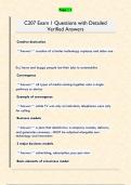 C207 Exam 1 Questions with Detailed  Verified Answers