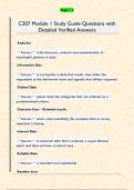 C207 Module 1 Study Guide Questions with  Detailed Verified Answers 