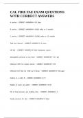 CAL FIRE FAE EXAM QUESTIONS WITH CORRECT ANSWERS