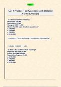 C214 Practice Test Questions with Detailed  Verified Answers