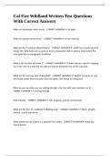 Cal Fire Wildland Written Test Questions With Correct Answers