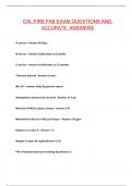 CAL FIRE FAE EXAM QUESTIONS AND ACCURATE ANSWERS