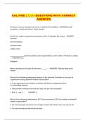 CAL FIRE EXAM QUESTIONS WITH CORRECT ANSWERS