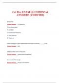 Cal Fire EXAM QUESTIONS & ANSWERS &lpar;VERIFIED&rpar;