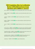 NRF Foundation&colon; Rise Up Certification  Review UPDATED ACTUAL Exam  Questions and CORRECT Answers