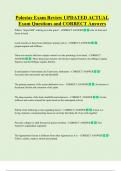 Polestar Exam Review UPDATED ACTUAL  Exam Questions and CORRECT Answers 