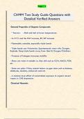 CHMM Exam Study Guide Questions with  Detailed Verified Answers