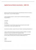Applied Human Kinetics Examination &ndash; EDKP 396