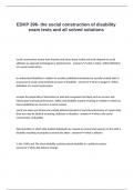 EDKP 396- the social construction of disability exam tests and all solved solutions