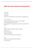 EDKP 396&comma; Advanced Exercise Physiology Test