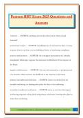 Pearson RBT Exam 2025 Questions and Answers