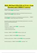 BIOL 200 Final UPDATED ACTUAL  Exam  Questions and CORRECT Answers 