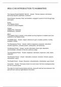 WGU C100 INTRODUCTION TO HUMANITIES