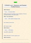 COMLEX Level 1 Questions with Detailed  Verified Answers