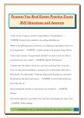 Pearson Vue Real Estate Practice Exam 2025 Questions and Answers