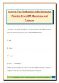 Pearson Vue National Health Insurance Practice Test 2025 Questions and Answers