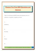 Pearson Vue Test 2025 Questions and Answers