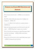 Pearson vue Exam 2025 Questions and Answers