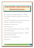 CPLS COURSE&colon; COMP&period; EXAM 1 2025 Questions And Answers