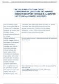 AIC 302 SIMULATED EXAM &lpar;2025&rpar;  COMPREHENSIVE QUESTIONS AND VERIFIED  ACCURATE SOLUTION &lpar;DETAILED & ELABORATED&rpar;  &vert;GET IT 100&percnt; ACCURATE&excl;&excl; 2025 TEST&excl;&excl;