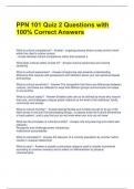 PPN 101 Quiz 2 Questions with 100&percnt; Correct Answers 