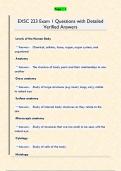 EXSC 223 Exam 1 Questions with Detailed  Verified Answers
