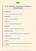 EXSC 223 Exam 1 Questions with Detailed  Verified Answers