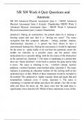 NR 509 Week 4 Quiz Questions and  Answers real exam and complete questions and answers &vert; 100&percnt; rated correct &vert; 100&percnt; verified &vert; already graded a&plus;